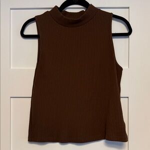 Old Navy Brown Sleeveless Ribbed Top
